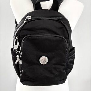 Kipling Black Backpack with Silver Details